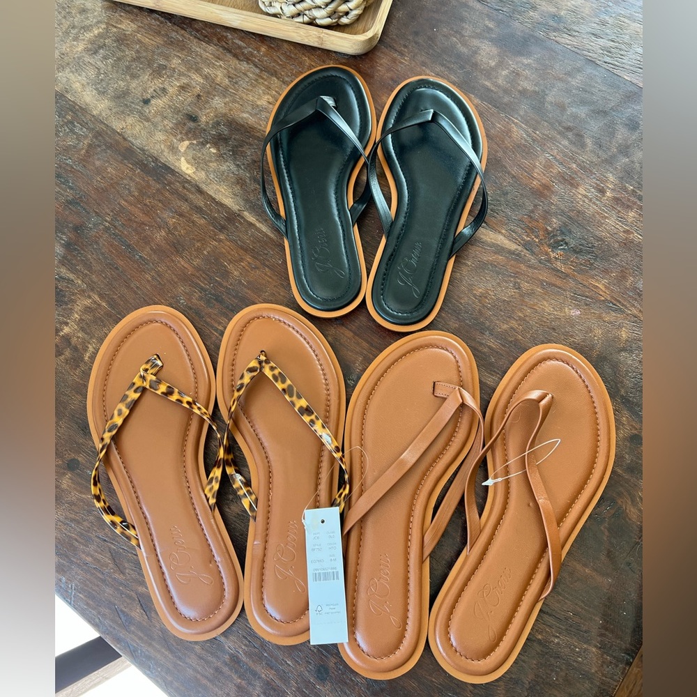 Brand new J.Crew flip-flops